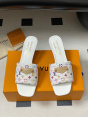LV MURAKAMI HIGH-HEEL SANDALS 55MM IN MULTICOLOR MONOGRAM COATED CANVAS