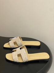 HM 25S ORAN SANDAL IN BEIGE SUEDE AND LAMBSKIN