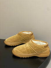 DIOR 25S FROST ANKLE BOOTS IN GOLDEN BROWN SUEDE