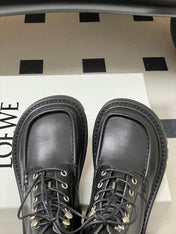 LOEWE 26S ANKLE BOOTS IN BLACK CALFSKIN