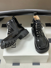 LOEWE 26S ANKLE BOOTS IN BLACK PATENT CALFSKIN