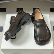 LOEWE 26S LOAFER IN DARK BROWN CALFSKIN