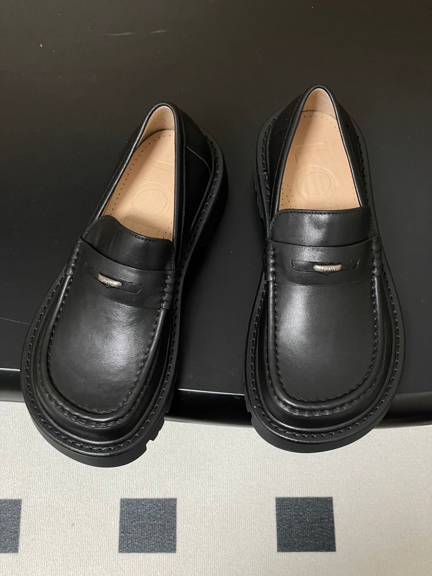 LOEWE 26S LOAFER IN BLACK CALFSKIN