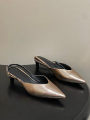 HM 26S NICOLE SLINGBACK 40MM IN GOLD CALFSKIN SILVER HARDWARE
