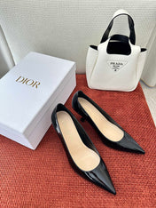 DIOR TRIBALES HIGH HEELS 80 MM 25S IN BLACK GLOSSY LEATHER