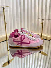 LOEWE 26S RUNNER 2.0 SNEAKERS IN PINK SUEDE AND FABRIC