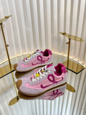 LOEWE 26S RUNNER 2.0 SNEAKERS IN PINK SUEDE AND FABRIC
