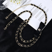 CHANEL 25S CHAIN BELT IN BLACK CALFSKIN 610547