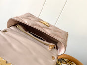 LV 25S GO-14 MM 23 IN LIGHT PINK QUILTED LAMBSKIN GOLD HARDWRE