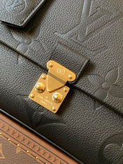 MADELEINE 30 IN BLACK MONOGRAM CALFSKIN EMBOSSED LOGO