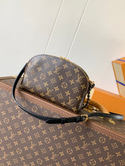 ALMA BE BAG 27 IN BROWN MONOGRAM CANVAS AND COWHIDE