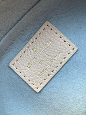 LV 25S ONTHEGO EAST WEST BAG 25 IN WHITE BLUE CALFSKIN MONOGRAM EMPREINTE