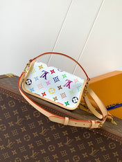 DIANE NANO BAG 19 IN MULTICOLOR MONOGRAM CANVAS AND COWHIDE