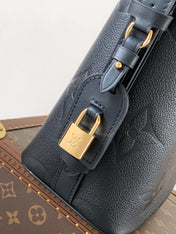 ALL IN BB BAG 18 IN BLACK EMBOSSED COWHIDE