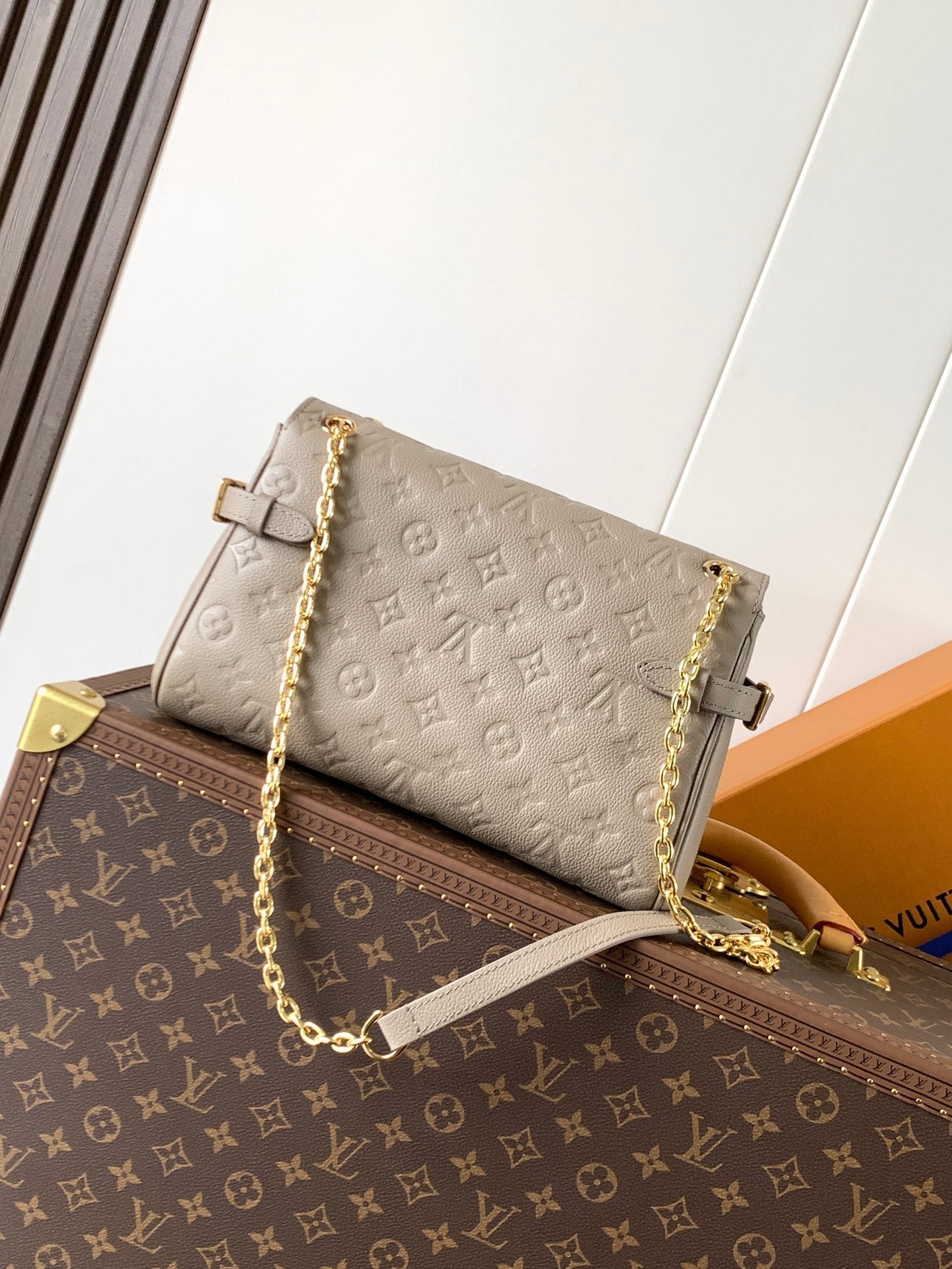 ANYTIME FLAP BAG 30 IN GRAY MONOGRAM CALFSKIN
