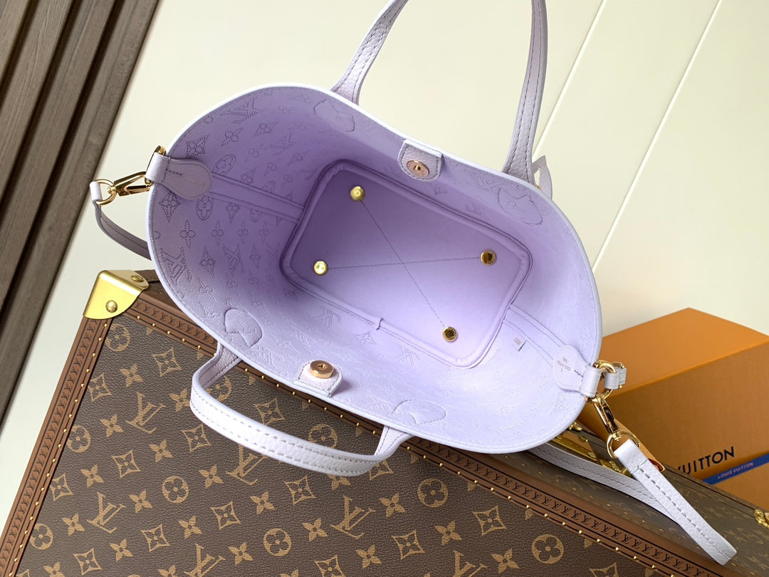 LV 25S BLOSSOM BAG 20 IN MISTY PURPLE CALFSKIN GOLD HARDWARE