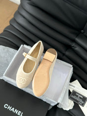 MARY JANE SHOES BEIGE CREAM CORDUROY TWILL FABRIC