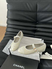 MARY JANE SHOES IN GREY LAMBSKIN