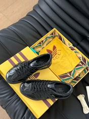 GG & ADIDAS GAZELLE SNEAKER GLOSSY BLACK CALFSKIN