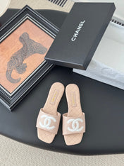 SLIPPER IN PEACH PINK CALFSKIN