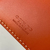 RICHELIEU CHECKBOOK WALLET 19 IN RED ORANGE GOYARDINE CANVAS AND CALFSKIN