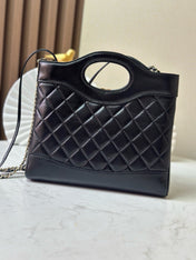 CHANEL 26S MINI SHOPPING BAG 24 IN BLACK LAMBSKIN