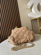 CHANEL 25S TOTE BAG 48 IN BEIGE FABRIC