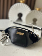 CHANEL 26S MINI SHOPPING BAG 24 IN WHITE AND BLACK LAMBSKIN