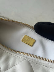 CHANEL 26S HOBO BAG 26 IN WHITE LAMBSKIN