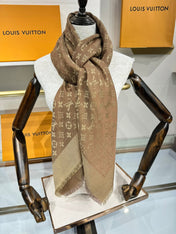 LV SCARF 140 CM IN WOOL MIX SILK 693014