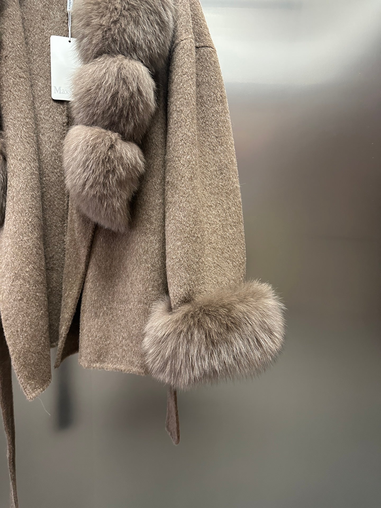 MAXMARA 26S FUR-TRIMMED WOOL JACKET 248