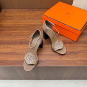 HM 26S MARQUISE SANDAL 85MM IN LIGHT BROWN CALFSKIN