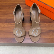 HM 26S MARQUISE SANDAL 85MM IN LIGHT BROWN CALFSKIN