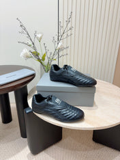 SOCCER SNEAKER IN BLACK QUILTED LAMBSKIN