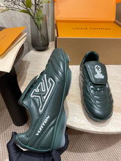 FOOTPRINT SOCCER SNEAKER IN FOREST GREEN CALFSKIN