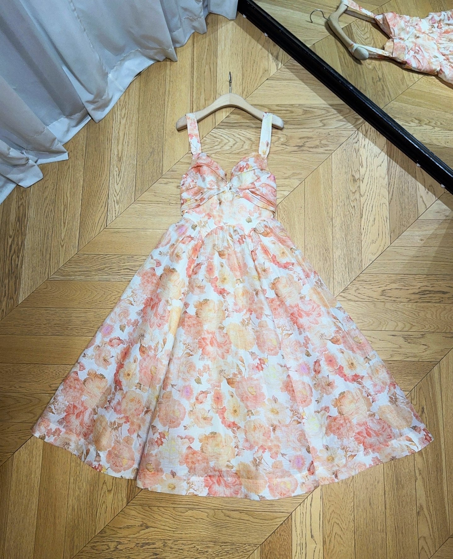 ZIMMERMANN 26S PATTERNED SPAGHETTI STRAP DRESS STYLE 75