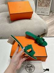 0ASIS SANDAL DARK GREEN CALFSKIN CLASSIC