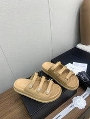 DAD SANDAL IN YELLOW CREAM LAMBSKIN MULE