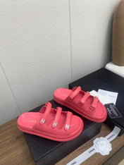 DAD SANDAL IN RED PINK LAMBSKIN MULE