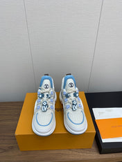 LV ARCHLIGHT SNEAKER BEIGE MIX COBALT BLUE CALFSKIN