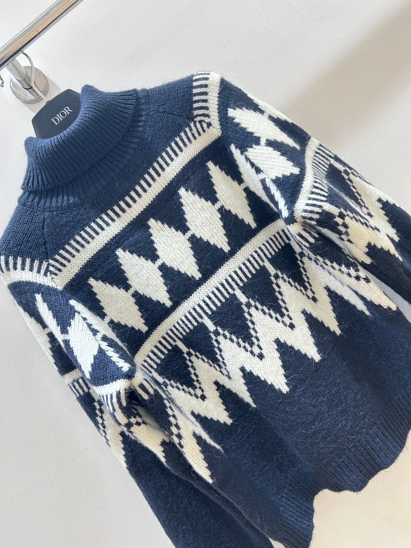 DIOR 25S PATTERNED TURTLENECK SWEATER 718