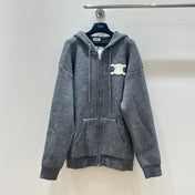CELINE 26S ZIP-UP KNIT HOODIE 582