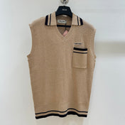 MIUMIU 26S SLEEVELESS KNIT POLO TOP 1415