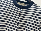 MIUMIU 26S HENLEY KNIT TOP 1537