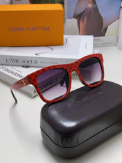 MONOGRAM SUNGLASS 581385 IN RED ACETATE FRAME