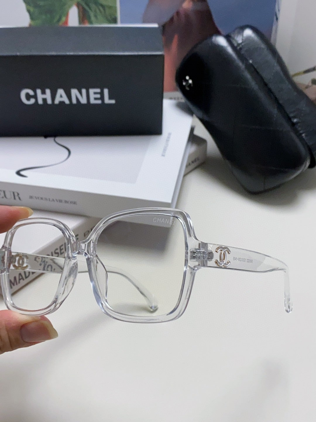 CHANEL 26S RECTANGULAR FRAMES IN ACETATE 399847