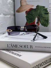 CARTIER 26S RIMLESS RECTANGULAR FRAME IN METAL 439512