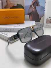 EVIDENCE SUNGLASSES 574717 IN BLACK ACETATE MONOGRAM ON LENS
