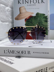 PARTY PILOT SUNGLASSES 567465 IN GOLD METAL GREY SMOKE LENSES