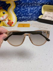 CAT EYE SUNGLASSES 567468 IN BROWN CLEAR ACETATE
